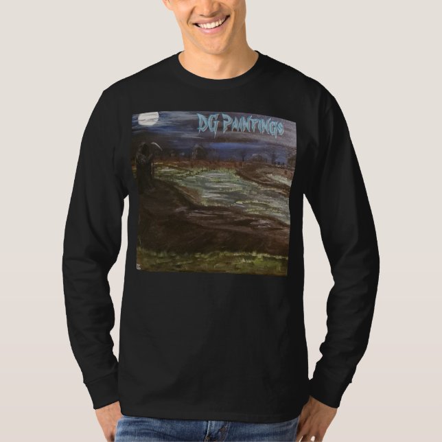 DG Paintings Förföljer Dödgrävaren (blå) V3   T Shirt (Framsida)