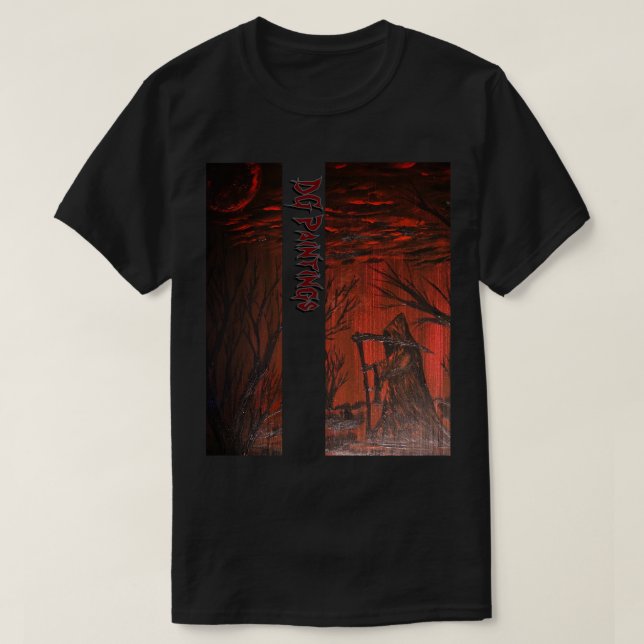 DG Paintings Grim Reaper (Röd) T-shirt (Design framsida)