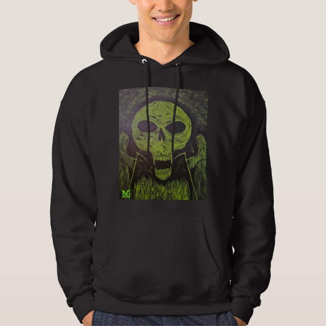 DG Paintings Grim Reaper Skull Sweatshirt (Framsida)