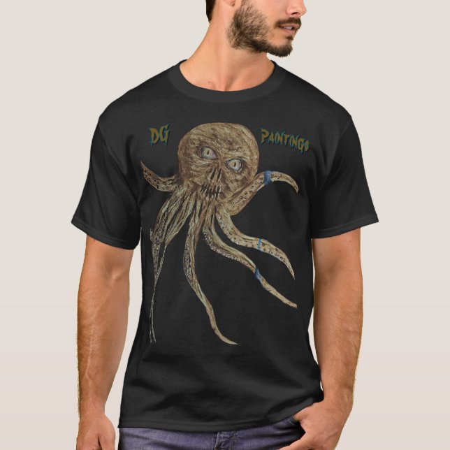 DG Paintings Kraken  T Shirt (Framsida)