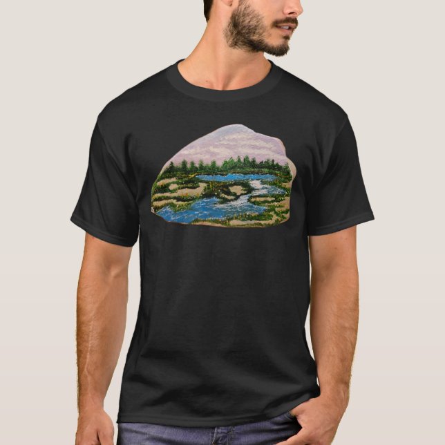 DG Paintings rock waterfall shirt  T (Framsida)