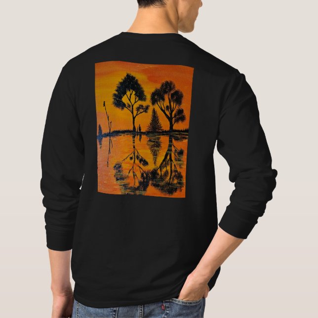 DG Paintings Solnedersreflektioner långärmad  T Shirt (Baksida)