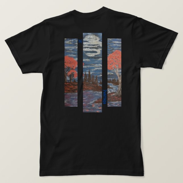 DG Paintings Sunset / Full Moon River  T-Shirt (Design baksida)
