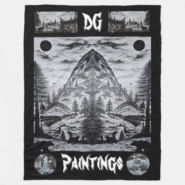 DG Paintings Vild Bergsmadrass Fleecefilt (Framsidan)