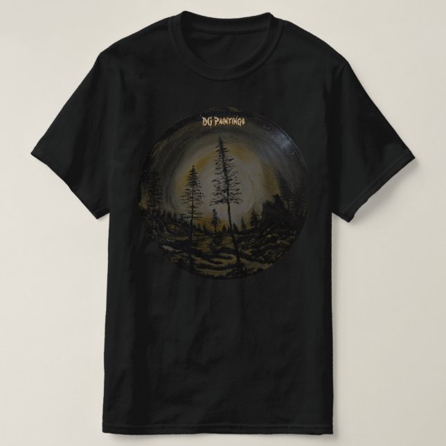 DG Paintings Wolf Moon Valley T-Shirt (Design framsida)