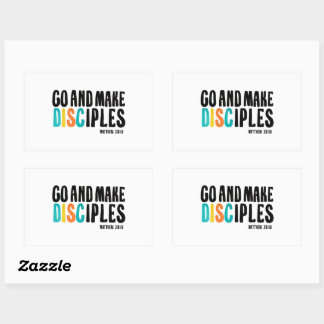 DGD "Go and make Disciples"-etikett Rektangulärt Klistermärke