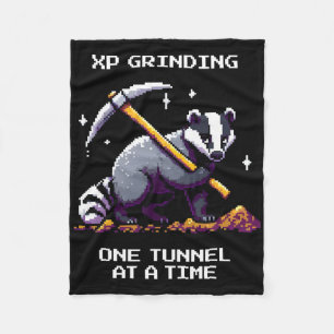 Dger Tunnel Pixel Gamer stil  Fleecefilt