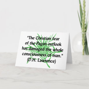 DH Lawrence Pagan Quote Kort