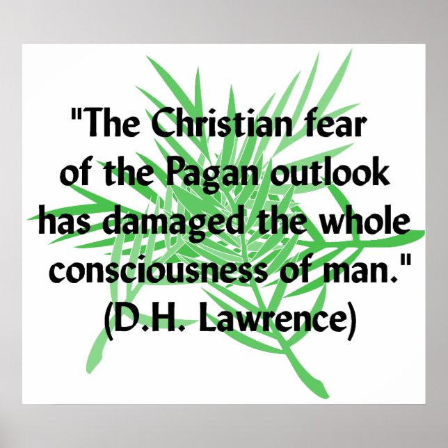 DH Lawrence Pagan Quote Poster (Framsidan)