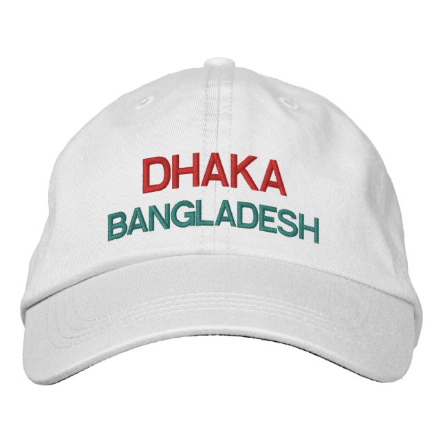 Dhaka Bangladesh Emroidred Cap Broderad Keps (Framsida)