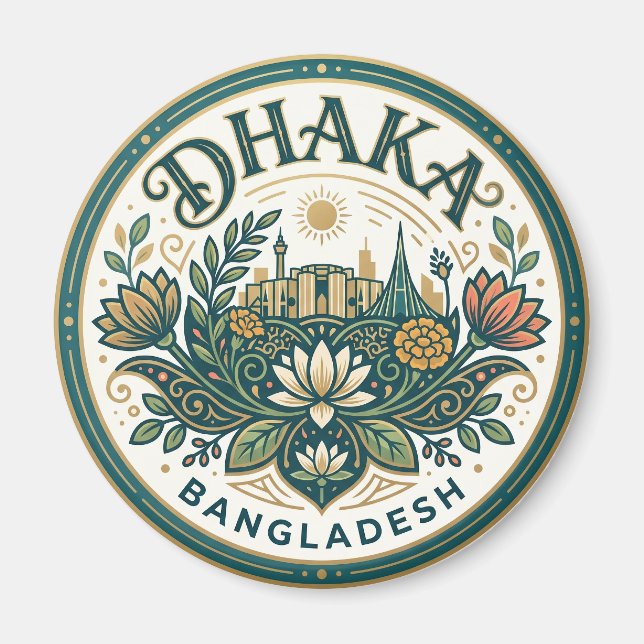 Dhaka Bangladesh Magnet (Framsidan)