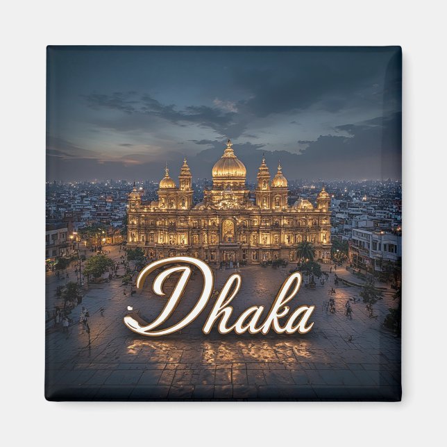 Dhaka Bangladesh Resa Present 🗺️ Magnet (Framsidan)