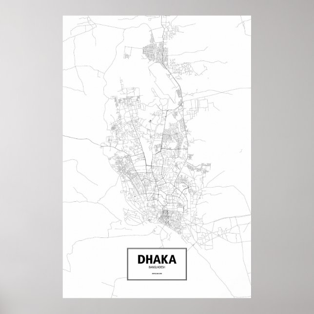 Dhaka, Bangladesh (svart på vit) Poster (Framsidan)