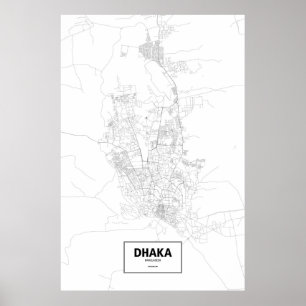 Dhaka, Bangladesh (svart på vitt) Poster