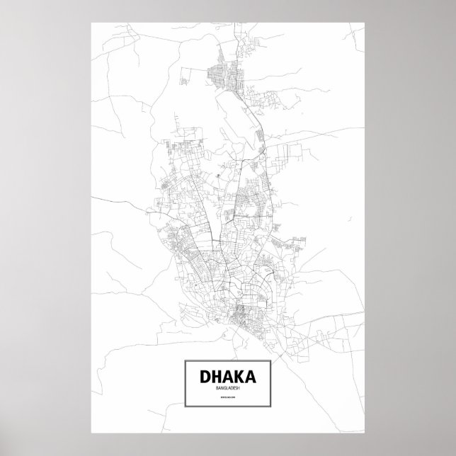 Dhaka, Bangladesh (svart på vitt) Poster (Framsidan)