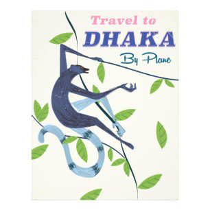 Dhaka, Bangladesh vintage semester poster. Fototryck