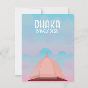 Dhaka Bangladesh Vintage stil reseaffisch.