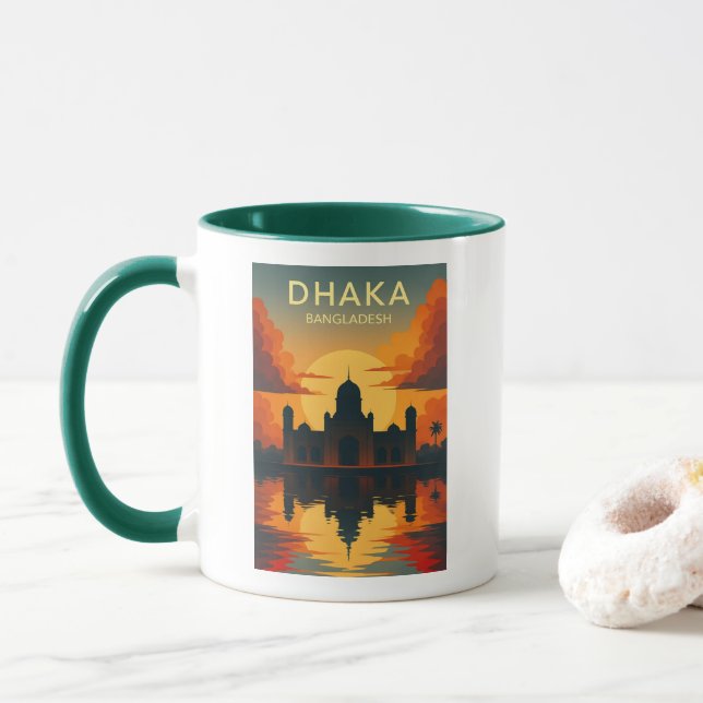Dhaka Mausoleum Solnedgång – Digital Konst Design  Mugg (Med munk)