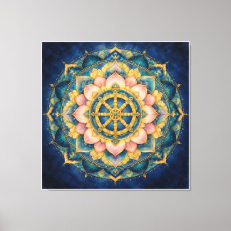 Dhamar Lotus Mandala Canvastryck
