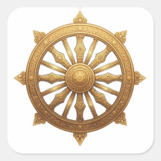 Dhamma Chakk-symbol klistermärke - Forntida Sukiti