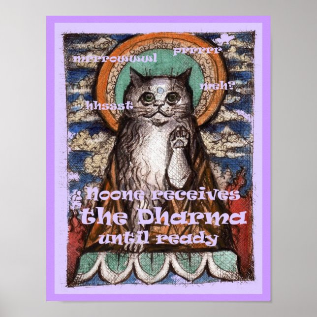 Dharma Cat Four Noble Truths Poster (Framsidan)