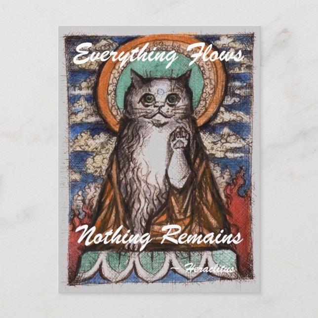 Dharma Cat Impermanence Postcard Vykort (Framsida)