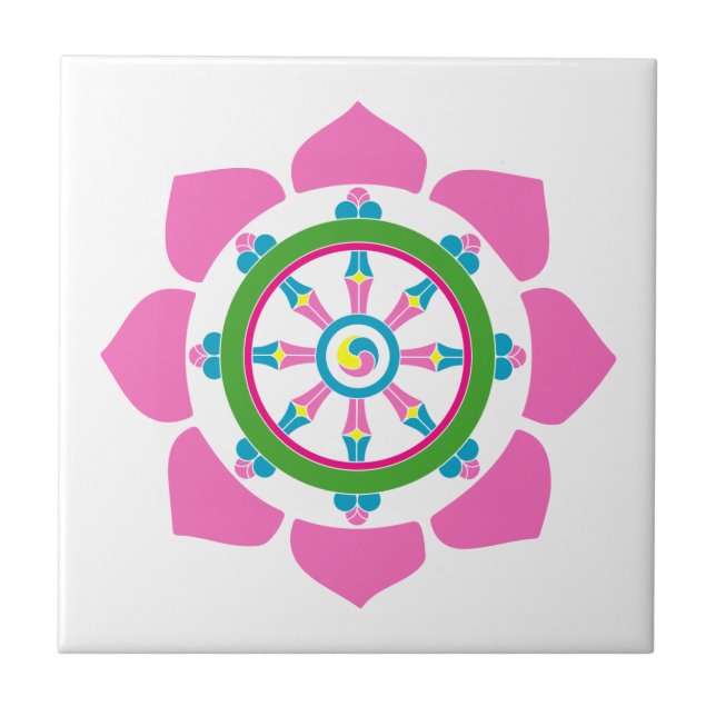 Dharma-hjul Kakelplatta (Framsidan)