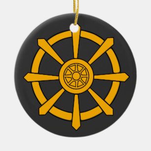 Dharma rullar julgransprydnad keramik
