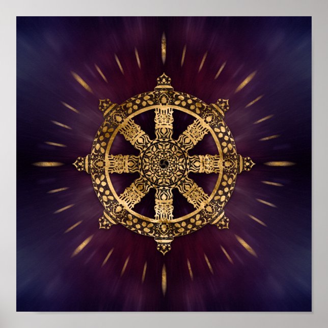 Dharma Wheel - Dharmachakra Poster (Framsidan)