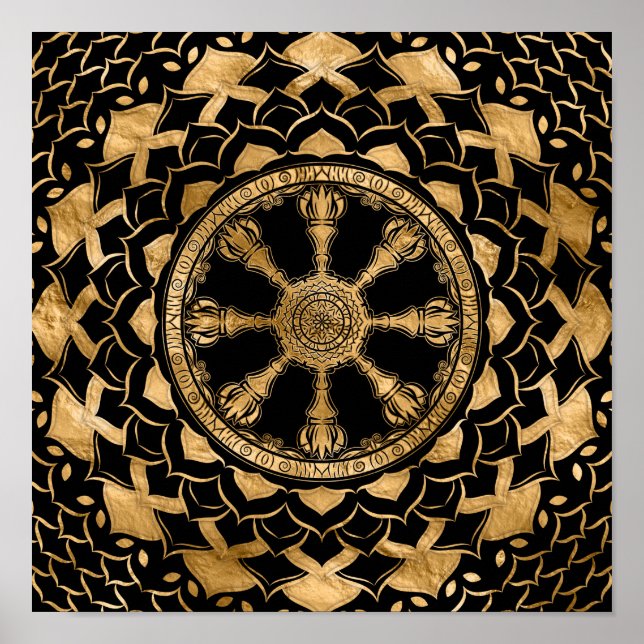 Dharma Wheel - Dharmachakra Poster (Framsidan)
