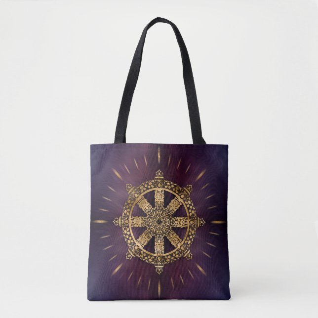 Dharma Wheel - Dharmachakra Tygkasse (Framsida)