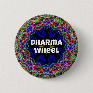 Dharma Wheel (du kan ändra ord) Knapp