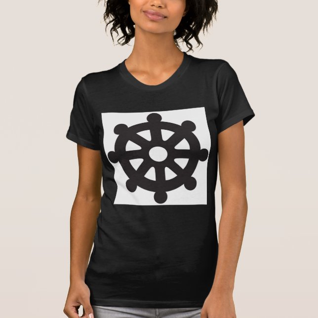 Dharmacakra Dharmachakra, "rullar av Dharma ", Tee Shirt (Framsida)