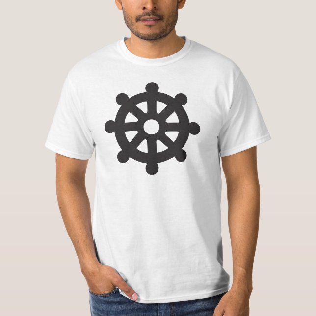 Dharmacakra Dharmachakra, "rullar av Dharma ", Tee Shirt (Framsida)