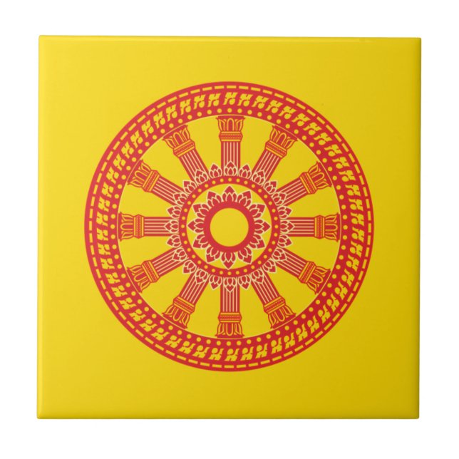 Dharmacakra - (Thailand) design Kakelplatta (Framsidan)