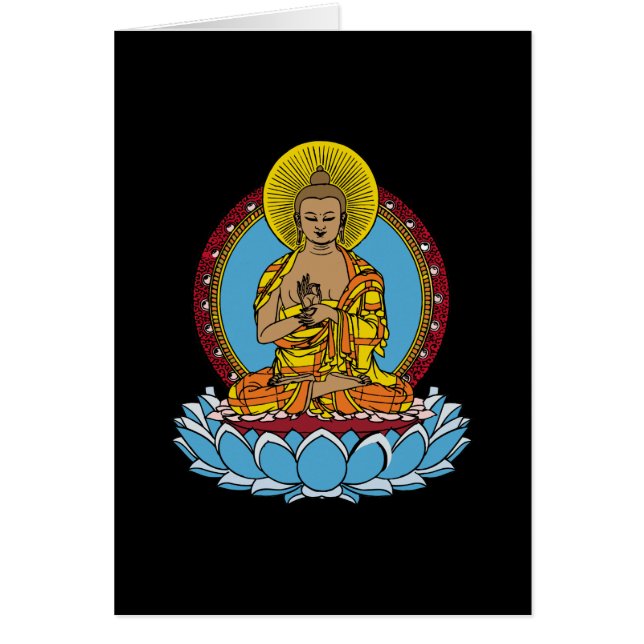 Dharmachakra Buddha Hälsningskort (Framsidan)