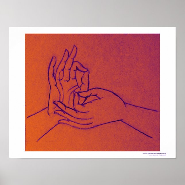 Dharmachakra Mudra Affisch (Framsidan)