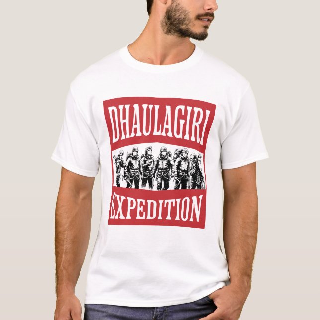 Dhaulagiri-expeditionen T Shirt (Framsida)