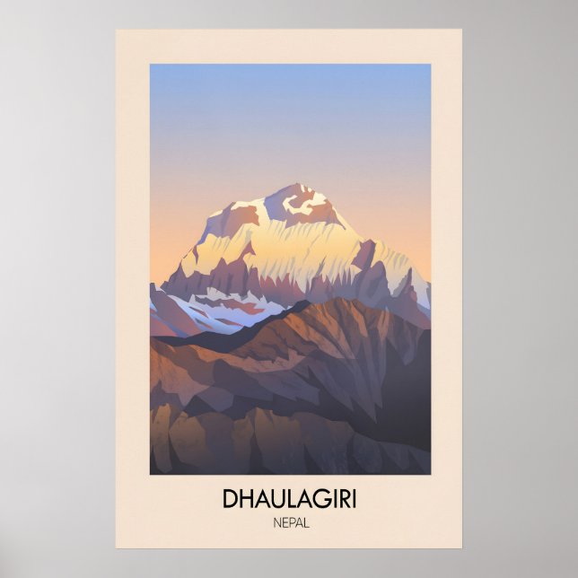 Dhaulagiri Nepal Resoreraffisch Poster (Framsidan)