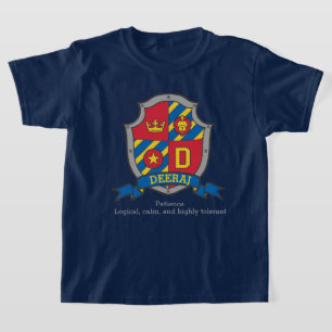 Dheeraj boys namn och denaturersköld T-Shirt