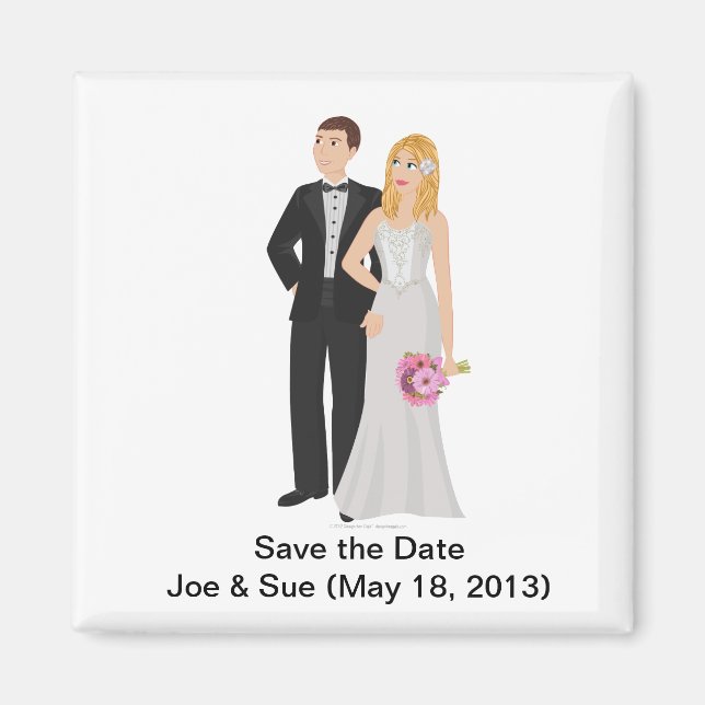 DHG-kvadratstreck (2 tum) Magnet (Framsidan)