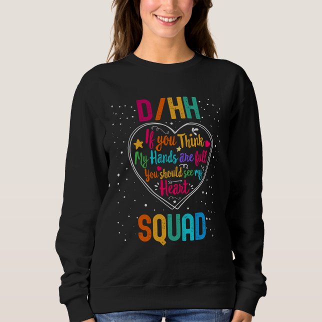 DHH Squad Appreciation Week Back to School Heart T Shirt (Framsida)