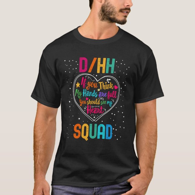 DHH Squad Appreciation Week Back to School Heart T Shirt (Framsida)