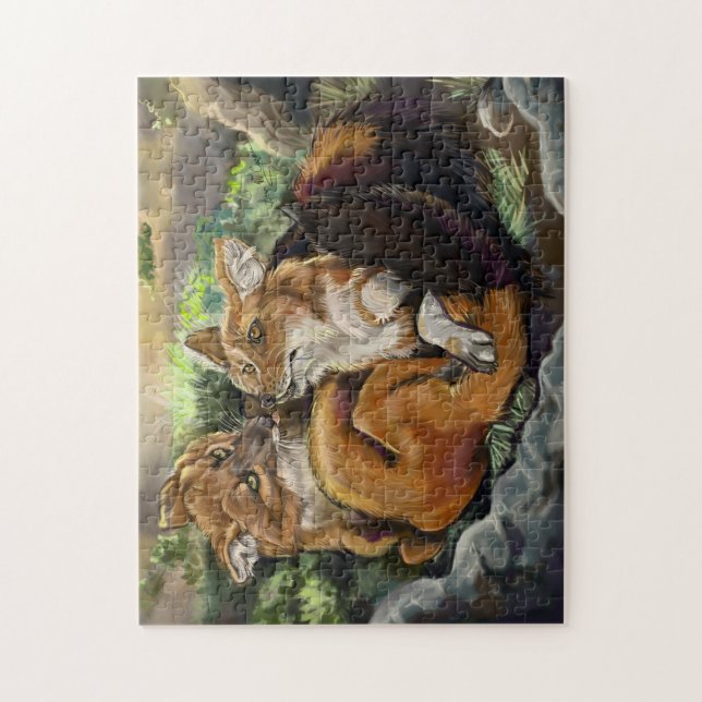 Dhole Cuddle par Pussel (Vertikal)