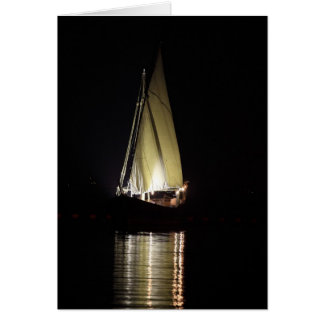 Dhow i Doha, på natten Hälsningskort