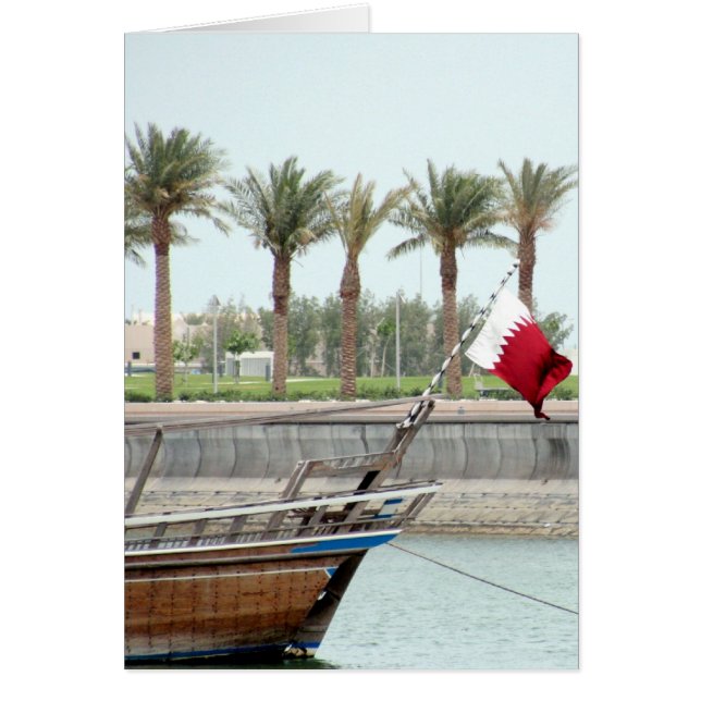 dhow qatari hälsningskort (Framsidan)