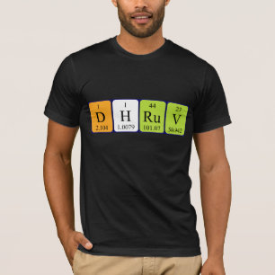 Dhruv periodisk skjorta bord namn tee shirt