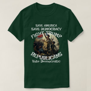 DHS FBI CBP Amerikansk Politisk Val Flagga T Shirt