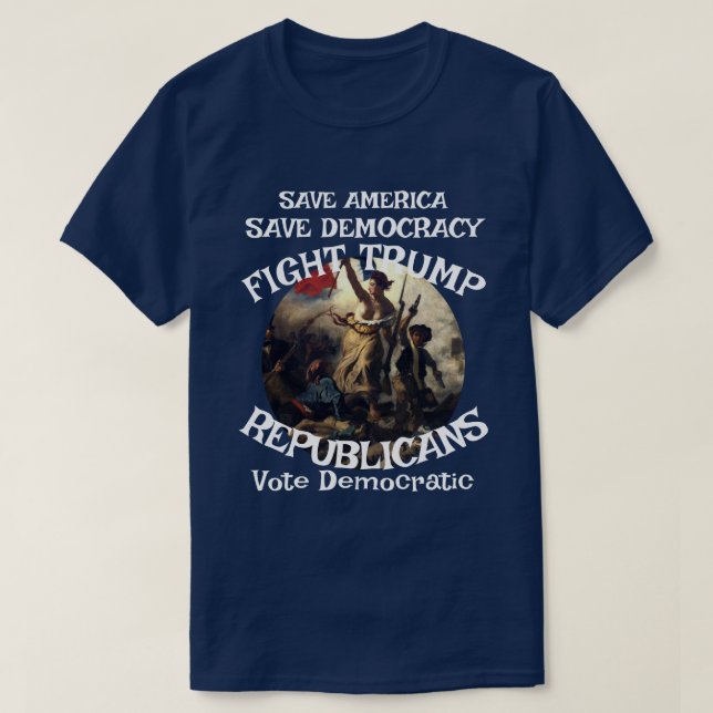 DHS FBI CBP Amerikansk Politisk Val Röst Flagga T Shirt (Design framsida)