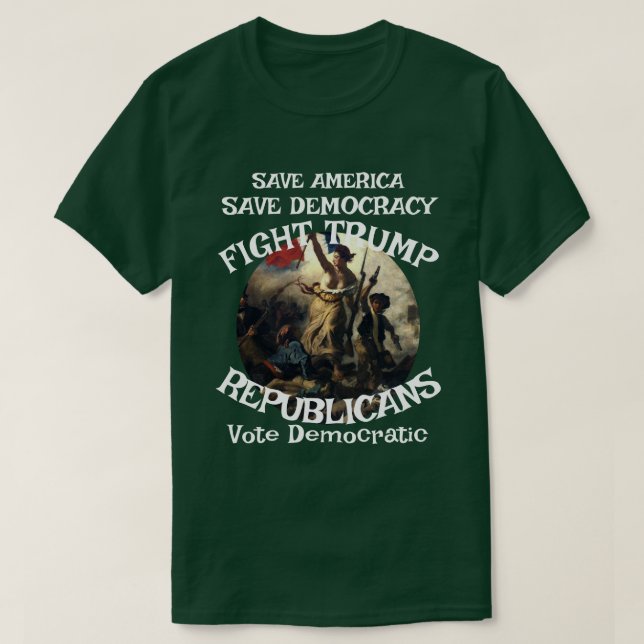 DHS FBI CBP Amerikansk Politisk Valröstningsflagga T Shirt (Design framsida)